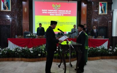 Pengucapan Sumpah/Janji Pengganti Antar Waktu (PAW) Anggota DPRD Kabupaten Karanganyar Masa Jabatan Tahun 2019-2024