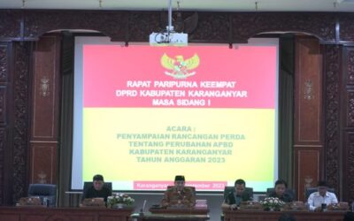 Penyampaian Rancangan PERDA tentang Perubahan APBD Kabupaten Karanganyar Tahun 2023