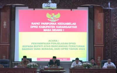 Penyampaian Penjelasan DPRD Kepada Bupati atas Rancangan Peraturan Daerah yang Berasal dari DPRD Tahun 2023