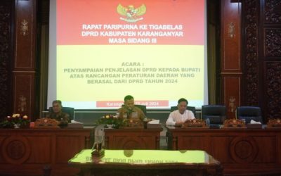 Penyampaian Penjelasan DPRD Kepada Bupati Atas Raperda yang Berasal dari DPRD Tahun 2024