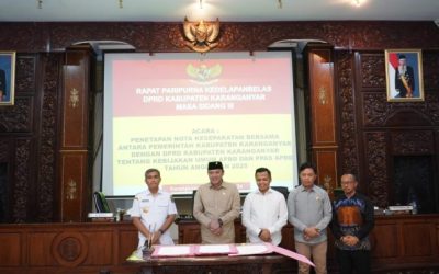 Penetapan Nota Kesepakatan Bersama Antara Pemerintah Kabupaten Karanganyar dengan DPRD Kabupaten Karanganyar Tentang KUA PPAS Tahun Anggaran 2025
