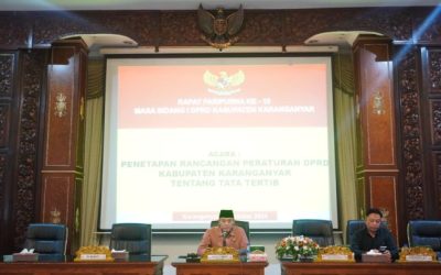 Penetapan Rancangan Peraturan DPRD Kabupaten Karanganyar Tentang Tata Tertib