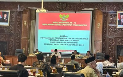 Penyampaian Pandangan Umum Fraksi DPRD Terhadap Rancangan Perda Kabupaten Karanganyar Tentang APBD Tahun Anggaran 2025