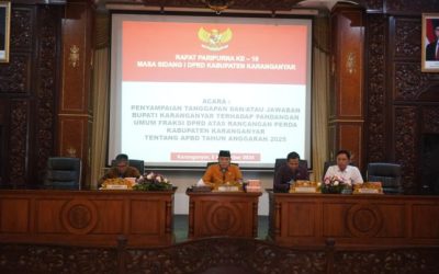 Penyampaian Tanggapan dan/ atau Jawaban Bupati Karanganyar Terhadap Pandangan Umum Fraksi DPRD Atas Rancangan Perda Kabupaten Karanganyar Tentang APBD Tahun Anggaran 2025