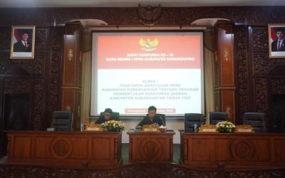 Penetapan Keputusan DPRD Kabupaten Karanganyar Tentang Program Pembentukan Peraturan Daerah Kabupaten Karanganyar Tahun 2025
