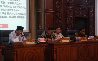Penyampaian Jawaban Pengusul Atas Pandangan Umum Fraksi DPRD Terhadap Raperda yang berasal dari DPRD Tahun 2025 dan Penetapan Keputusan DPRD Tntang 2 (dua) Raperda yang berasal dari DPRD Tahun 2025