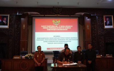 Penyampaian Rancangan Peraturan Daerah Tentang Pertanggungjawaban Pelaksanaan APBD Kabupaten Karanganyar Tahun Anggaran 2024
