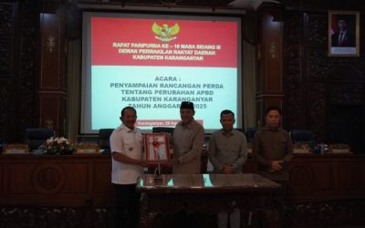 Penyampaian Raperda Tentang Perubahan APBD Kabupaten Karanganyar Tahun Anggaran 2025