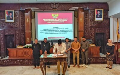 Penetapan Keputusan DPRD Kabupaten Karanganyar tentang Perubahan atas Keputusan DPRD Nomor 100.3.1/25 Tahun 2024 Tentang Propemperda Tahun 2025