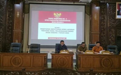 Penetapan Keputusan DPRD Tentang Laporan Hasil Pelaksanaan Reses Masa Sidang I DPRD Kabupaten Karanganyar Tahun 2025