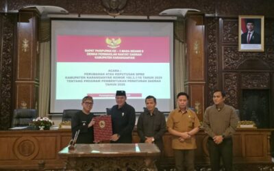 Penetapan Keputusan DPRD Kabupaten Karanganyar Tentang Program Pembentukan Peratiran Daerah (Propemperda) Tahun 2026